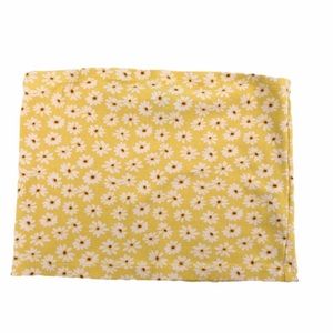 Forever 21 Daisy Floral Ribbed Tube Top Yellow Medium